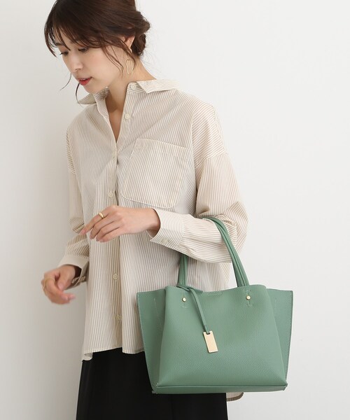 SHOO・LA・RUE（シューラルー）の「◆【軽量】前後ポケット2WAYトートバッグ（トートバッグ・レディース・イエロー/グリーン/グレー/ブラック・00）」の6枚目の写真