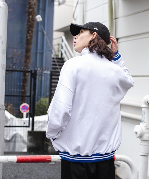 WEGO（ウィゴー）の「WEGO/ヘビーウエイト ハーフZIP切替ロゴプルオーバー（スウェット・メンズ・ブラック/ホワイト・MEDIUM/LARGE）」の5枚目の写真