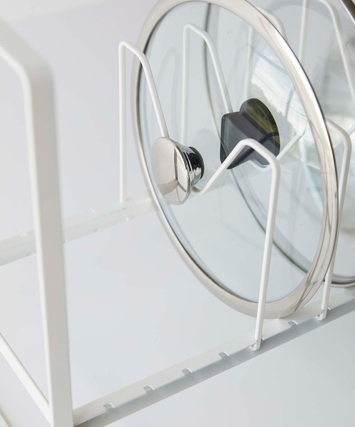 tower（タワー） シンク下高さ調整鍋蓋＆フライパン収納ラック ２段（キッチン収納）｜tower（タワー）