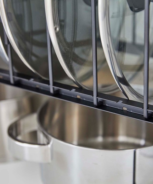 tower（タワー） シンク下高さ調整鍋蓋＆フライパン収納ラック ２段（キッチン収納）｜tower（タワー）