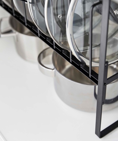 tower（タワー） シンク下高さ調整鍋蓋＆フライパン収納ラック ２段（キッチン収納）｜tower（タワー）