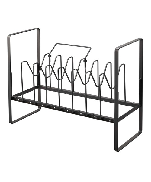 tower（タワー） シンク下高さ調整鍋蓋＆フライパン収納ラック ２段（キッチン収納）｜tower（タワー）