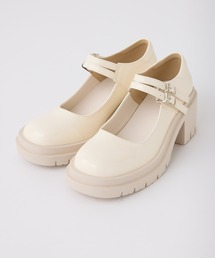 one after another NICE CLAUP | タンク底ダブルストラップシューズ　2023SS(パンプス)