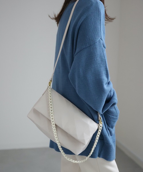 ap retro(アプレトロ)の「ダイヤ柄ショルダーバッグ(ショルダーバッグ・レディース・ホワイト/ブラック・FREE)」の4枚目の写真