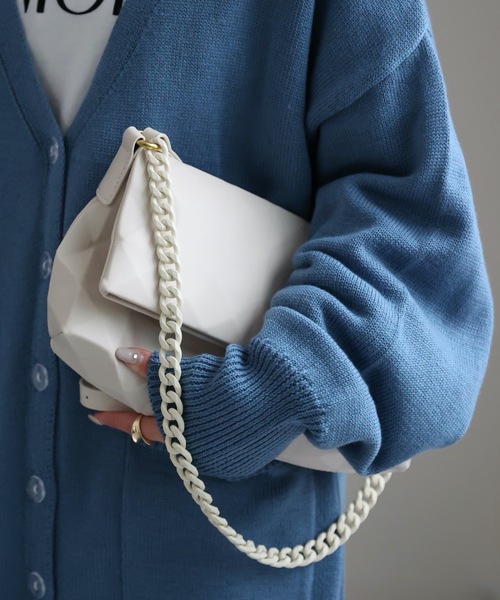 ap retro(アプレトロ)の「ダイヤ柄ショルダーバッグ(ショルダーバッグ・レディース・ホワイト/ブラック・FREE)」の5枚目の写真