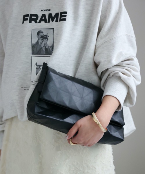 ap retro(アプレトロ)の「ダイヤ柄ショルダーバッグ(ショルダーバッグ・レディース・ホワイト/ブラック・FREE)」の9枚目の写真