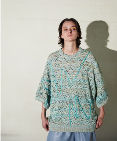 TAUPE（トープ）の「TAUPE/トープ/Melange Yarn H/S Crew Knit（ニット