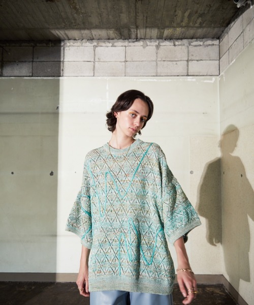 TAUPE（トープ）の「TAUPE/トープ/Melange Yarn H/S Crew Knit（ニット