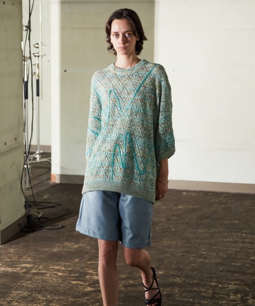 TAUPE（トープ）の「TAUPE/トープ/Melange Yarn H/S Crew Knit