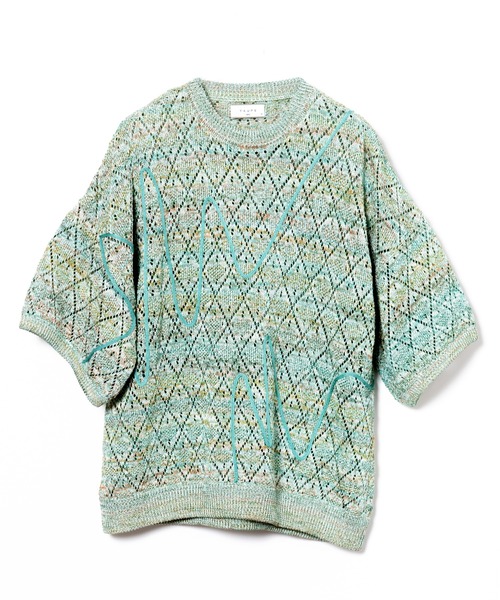 TAUPE（トープ）の「TAUPE/トープ/Melange Yarn H/S Crew Knit（ニット/セーター・メンズ・ブラック/グリーン・1/2/3）」の12枚目の写真