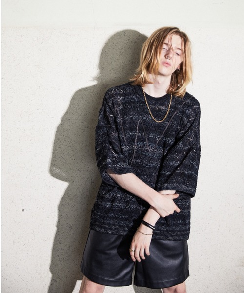 TAUPE（トープ）の「TAUPE/トープ/Melange Yarn H/S Crew Knit（ニット