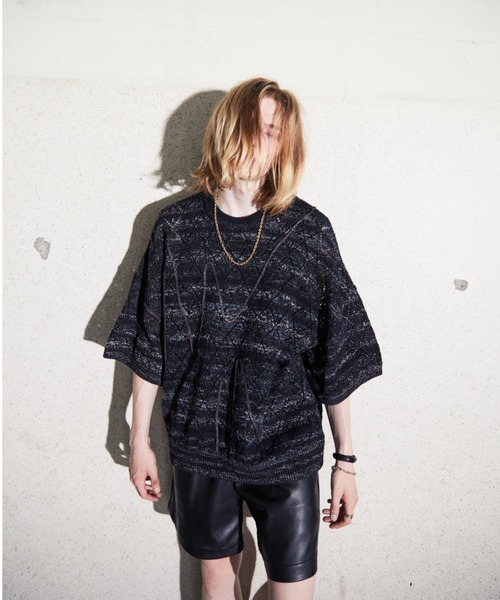 TAUPE（トープ）の「TAUPE/トープ/Melange Yarn H/S Crew Knit（ニット/セーター・メンズ・ブラック/グリーン・1/2/3）」の10枚目の写真