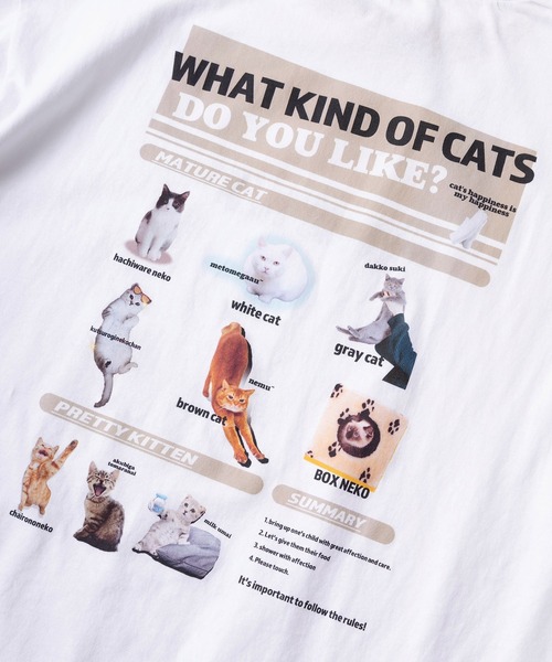 make a ray!（メイク ア レイ！）の「キャット プリント リンガー ロングスリーブTシャツ /猫プリント 長袖カットソー/【韓国スタイル】（Tシャツ/カットソー・レディース・グリーン/キャメル/ブラック・M/L）」の13枚目の写真