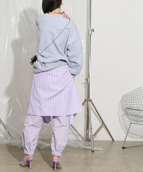THE YOn(ザヨン)の「ウエストギャザーナイロンパラシュートイージーパンツ(その他パンツ・レディース・ミント/ラベンダー/アイボリー・FREE)」の6枚目の写真