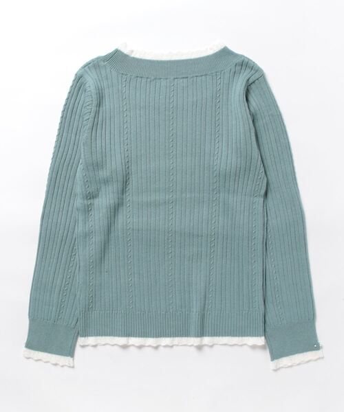 axes femme（アクシーズファム）の「バイカラーニットプルオーバー（ニット/セーター・レディース・チャコール/イエロー/ミント/ホワイト・FREE）」の5枚目の写真