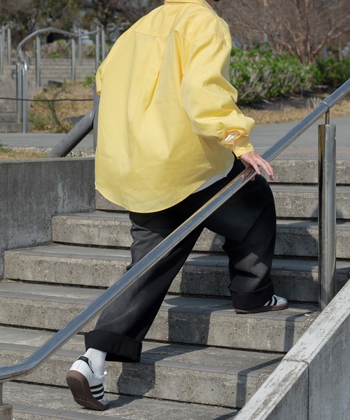 Perushu(ペルーシュ)の「ルーズアソートサークルロゴ刺繍シャツ(シャツ/ブラウス・メンズ・イエロー/ブルー系その他/ライトブルー/オフホワイト・LARGE/MEDIUM)」の10枚目の写真