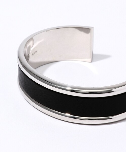 セール】FANTASTIC MAN LEATHER COMBINATION BANGLE325 シルバー