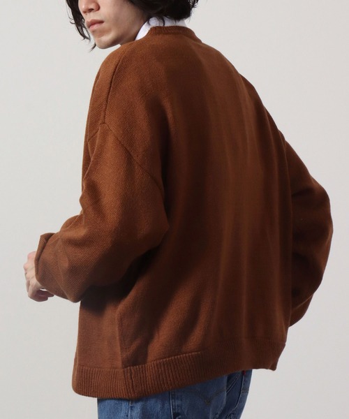MODISH GAZE(モディシュガゼ)の「MODISH GAZE BIGシルエット モヘアタッチ セーター(無地)(ニット/セーター・メンズ・グレイッシュベージュ/ブラック/ブラウン・F)」の19枚目の写真