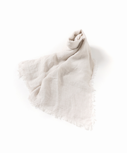 plage（プラージュ）の「【ASAUCE MELER/アソースメレ】 ASA GAZE ストール（ストール/ショール・レディース・スミクロ/ベージュ/サックスブルー・FREE）」の2枚目の写真