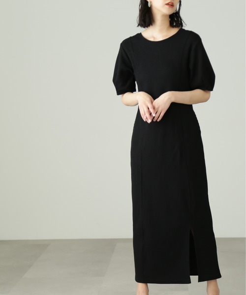 FREE'S MART（フリーズマート）の「◆ワッフル切替カットソーワンピース（ワンピース・レディース・ホワイト/ブラック/イエロー・SMALL/MEDIUM）」の6枚目の写真