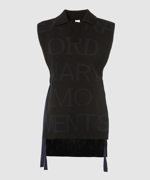 TARO HORIUCHI（タロウ ホリウチ）の「Graphic Knit（ニット/セーター・レディース・ブラック/グリーン・1）」の2枚目の写真