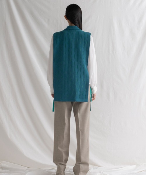 TARO HORIUCHI（タロウ ホリウチ）の「Graphic Knit（ニット/セーター・レディース・ブラック/グリーン・1）」の9枚目の写真