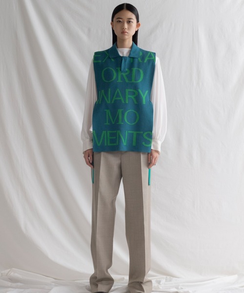 TARO HORIUCHI（タロウ ホリウチ）の「Graphic Knit（ニット/セーター・レディース・ブラック/グリーン・1）」の6枚目の写真