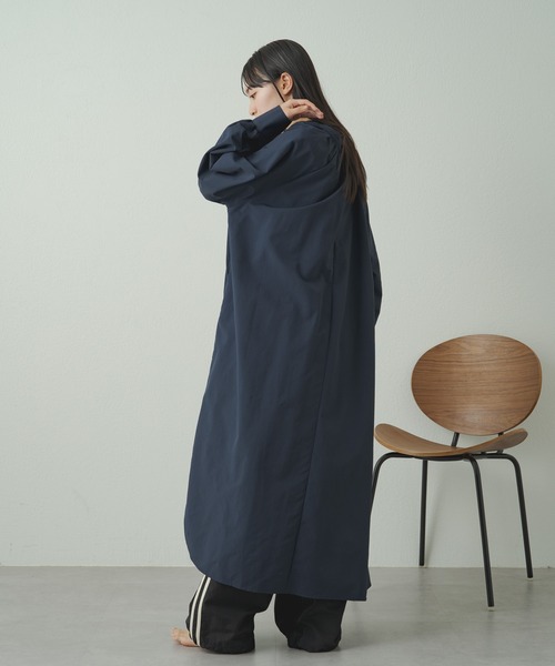 【436】アナイ　コットンナイロンブロードシャツ ワンピース　36 カーキ ANAYI ワンピース コットンナイロンブロードシャツ : ZOZOTOWN