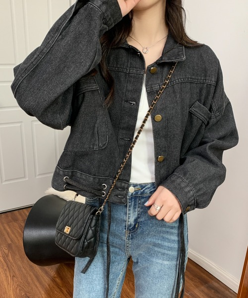 セール】短丈オーバーサイズジャケット（デニムジャケット）｜DIAVEL