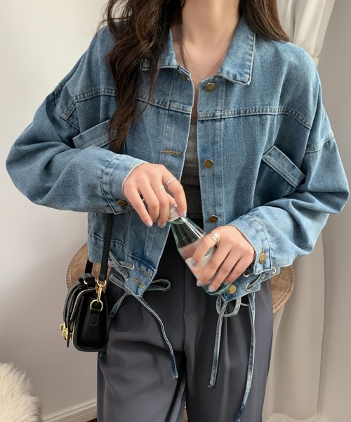 セール】短丈オーバーサイズジャケット（デニムジャケット）｜DIAVEL