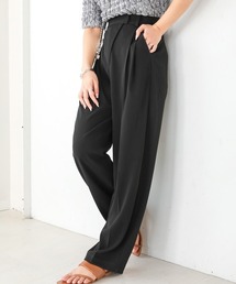 Bab | 【S/M/Lサイズあり】ラップ調タック入りスラックス(スラックス)