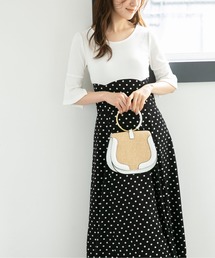 LB.04/ドットウエストレースアップワンピース【低身長サイズ有】