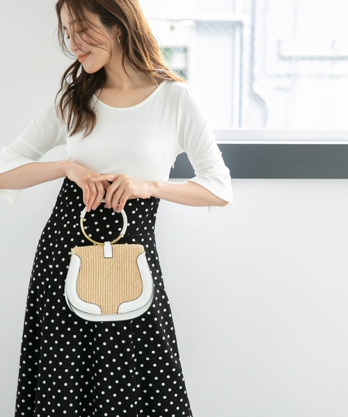 NANO universe(ナノユニバース)の「LB.04/ドットウエストレースアップワンピース【低身長サイズ有】(ワンピース・レディース・ブラック/ホワイト/ベージュ・P/FREE)」の11枚目の写真