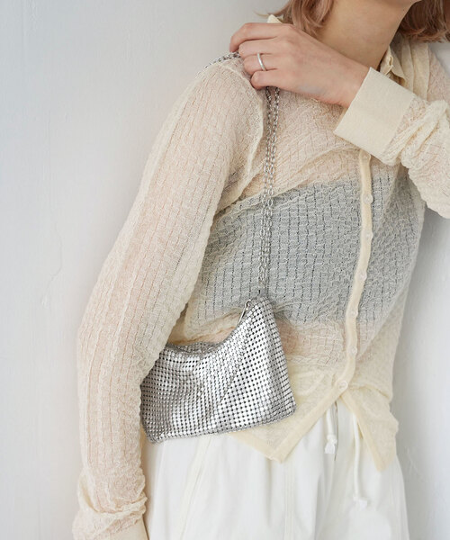 SLOBE citron.（スローブシトロン）の「《追加》SLOBE citron.kira kira BAG（ショルダーバッグ・レディース・シルバー/ゴールド・FREE）」の2枚目の写真