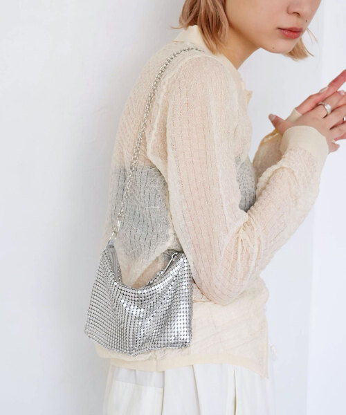 SLOBE citron.（スローブシトロン）の「《追加》SLOBE citron.kira kira BAG（ショルダーバッグ・レディース・シルバー/ゴールド・FREE）」の12枚目の写真