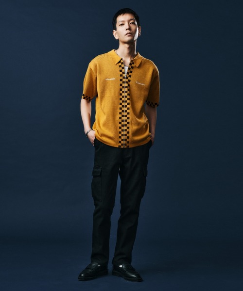 FTW(エフティダブリュー)の「CHECKER BOARD KNIT SHIRT(シャツ/ブラウス・メンズ・グリーン/イエロー/ブラック・LARGE/MEDIUM)」の8枚目の写真