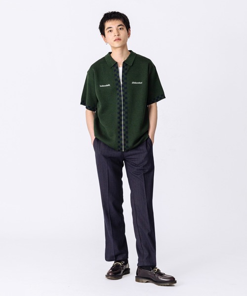 FTW(エフティダブリュー)の「CHECKER BOARD KNIT SHIRT(シャツ/ブラウス・メンズ・グリーン/イエロー/ブラック・LARGE/MEDIUM)」の9枚目の写真