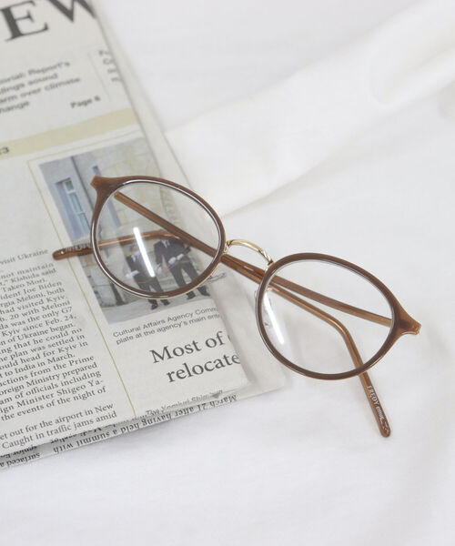 fredy emue（フレディエミュ）の「ブラウンフレームメガネ（メガネ・レディース・ブラウン/ベージュ系その他3・FREE）」の5枚目の写真