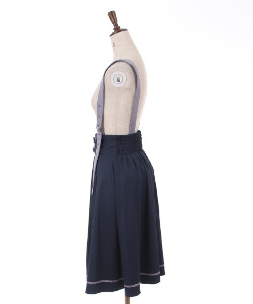 axes femme（アクシーズファム）の「ベルト風サス付スカート（スカート・レディース・ネイビー/ブラック/カーキ・FREE）」の11枚目の写真