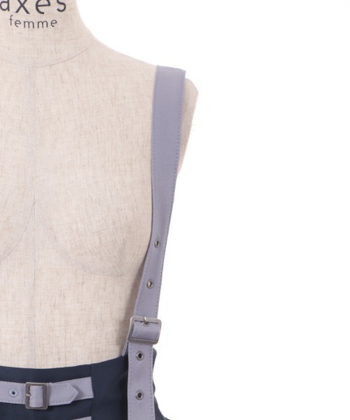 axes femme（アクシーズファム）の「ベルト風サス付スカート（スカート・レディース・ネイビー/ブラック/カーキ・FREE）」の15枚目の写真