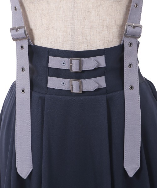 axes femme（アクシーズファム）の「ベルト風サス付スカート（スカート・レディース・ネイビー/ブラック/カーキ・FREE）」の16枚目の写真
