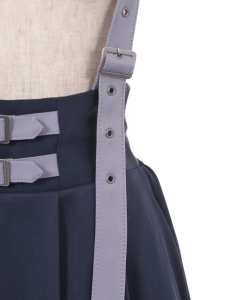 axes femme（アクシーズファム）の「ベルト風サス付スカート（スカート・レディース・ネイビー/ブラック/カーキ・FREE）」の17枚目の写真