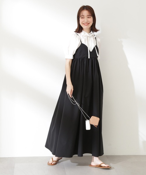 N.（N. Natural Beauty Basic）（エヌエヌナチュラルビューティーベーシック）の「◆リボンタイシャツ半袖ブラウス（シャツ/ブラウス・レディース・ブラック/ブルー/オフホワイト・MEDIUM）」の18枚目の写真