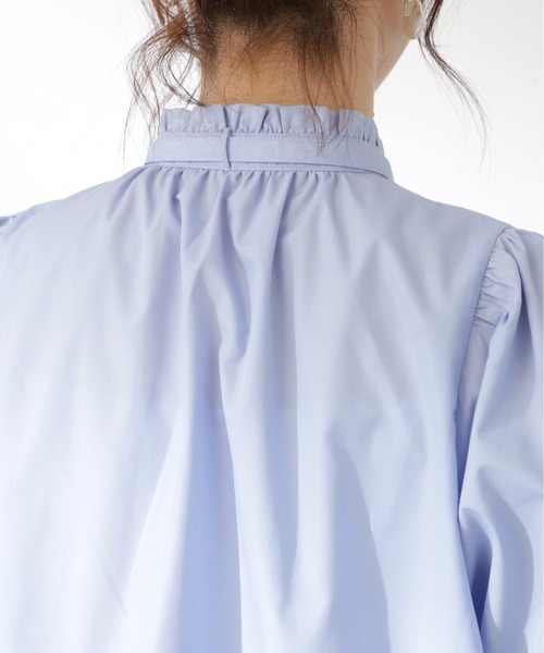 N.（N. Natural Beauty Basic）（エヌエヌナチュラルビューティーベーシック）の「◆リボンタイシャツ半袖ブラウス（シャツ/ブラウス・レディース・ブラック/ブルー/オフホワイト・MEDIUM）」の17枚目の写真