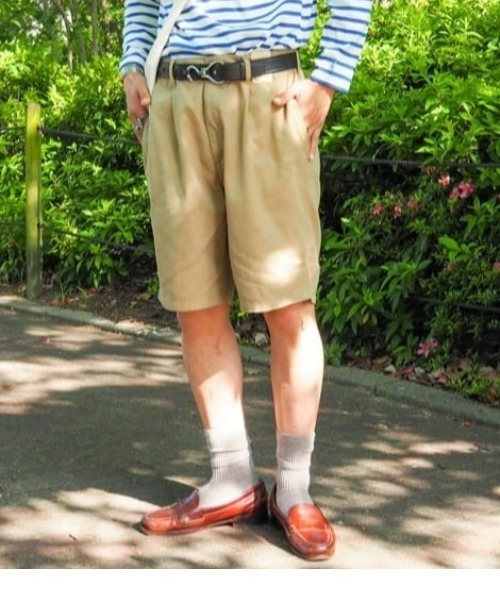 BACK NUMBER（バックナンバー）の「【BACK NUMBER】チノショーツ（チノパンツ・メンズ・ネイビー/ベージュ・L/M/XL）」の2枚目の写真