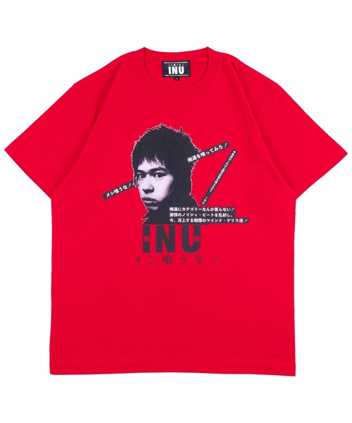 MEDICOM TOY(メディコムトイ)の「MLE × INU "メシ喰うな!" TEE 02(Tシャツ/カットソー・メンズ・ブラック/ホワイト/レッド/イエロー・SMALL/MEDIUM/LARGE/X-LARGE/XX-LARGE)」の4枚目の写真