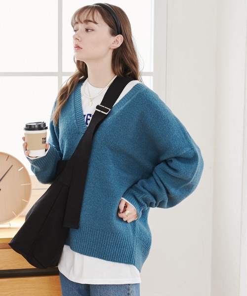 ANGIE（アンジー）の「アジャスターベルト付き キャンバスショルダーバッグ（ショルダーバッグ・レディース・ブラック/アイボリー・FREE）」の6枚目の写真