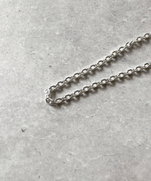 SILVER 925 スターリング シルバー 4面カットアズキ チェーン（S