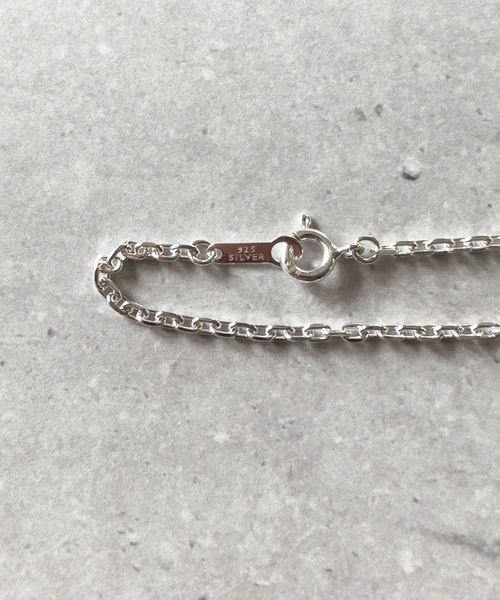 Magine(マージン)の「SILVER 925 スターリング シルバー 4面カットアズキ チェーン(S) ネックレス45cm(ネックレス・メンズ・シルバー・FREE)」の4枚目の写真