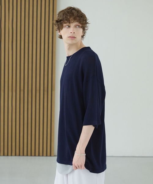 セール】 【洗える・抗菌防臭】VISCOSE STRETCH サマー ニット